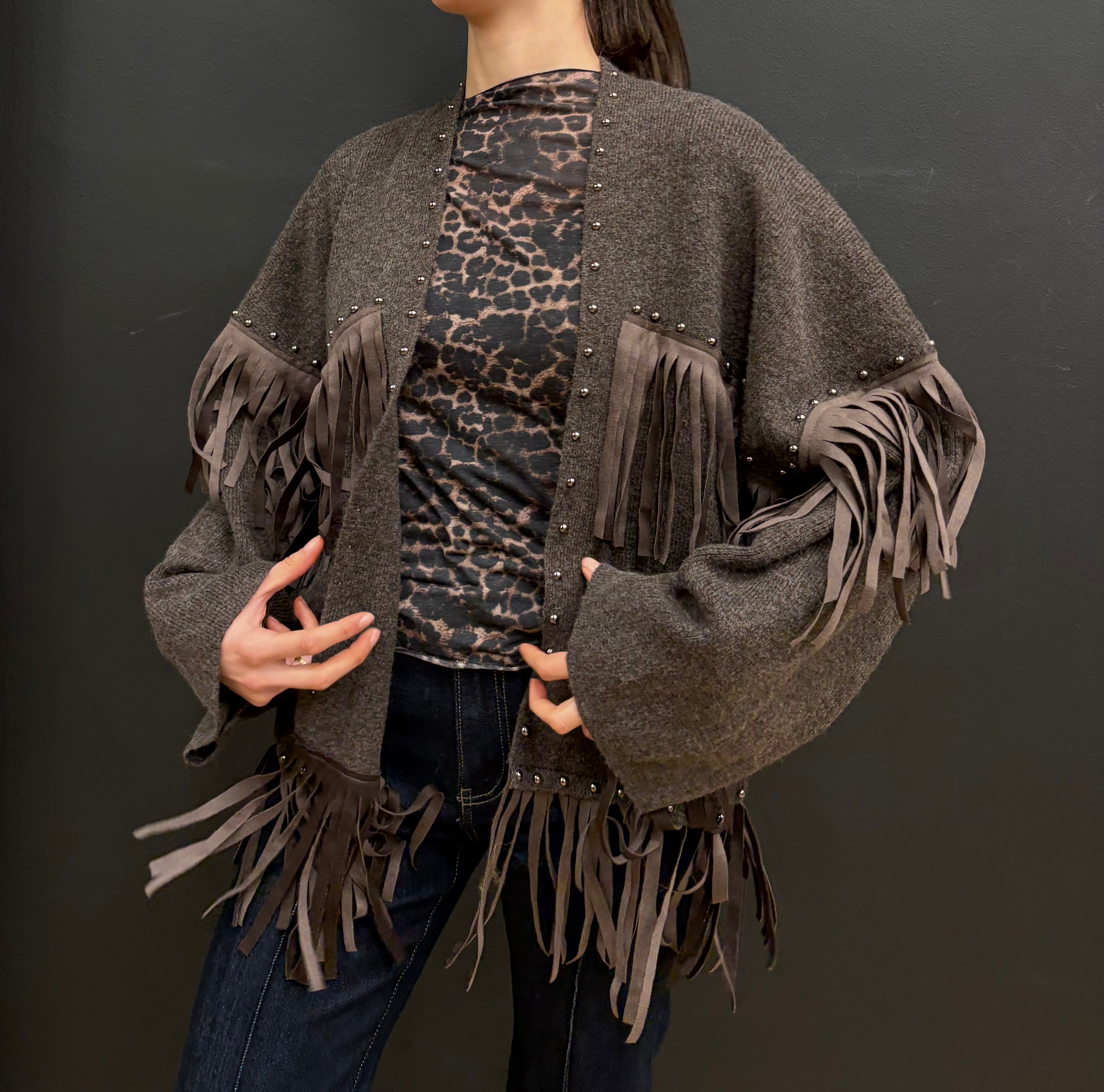 Cardigan Dark Fringe