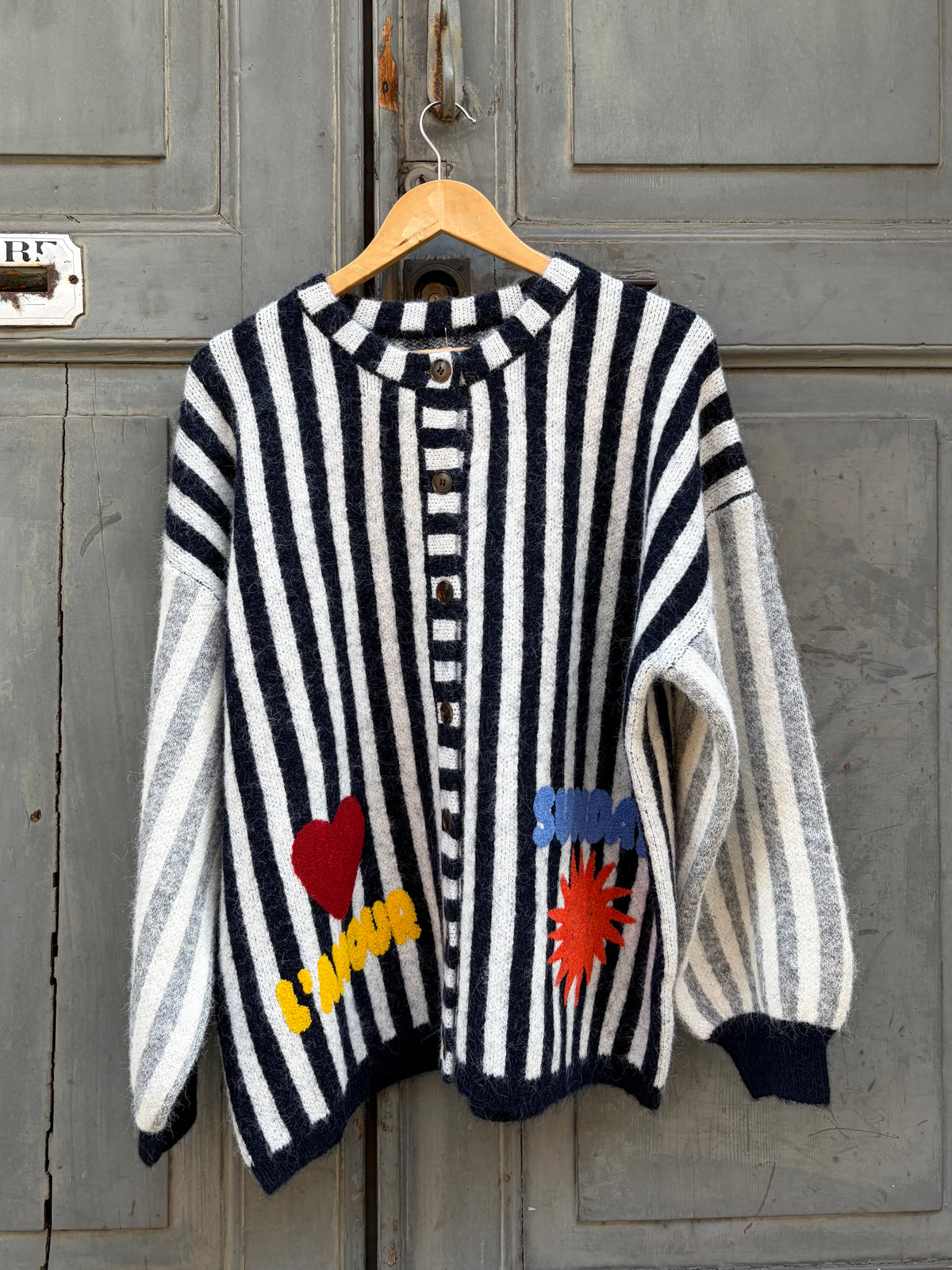 Cardigan a righe