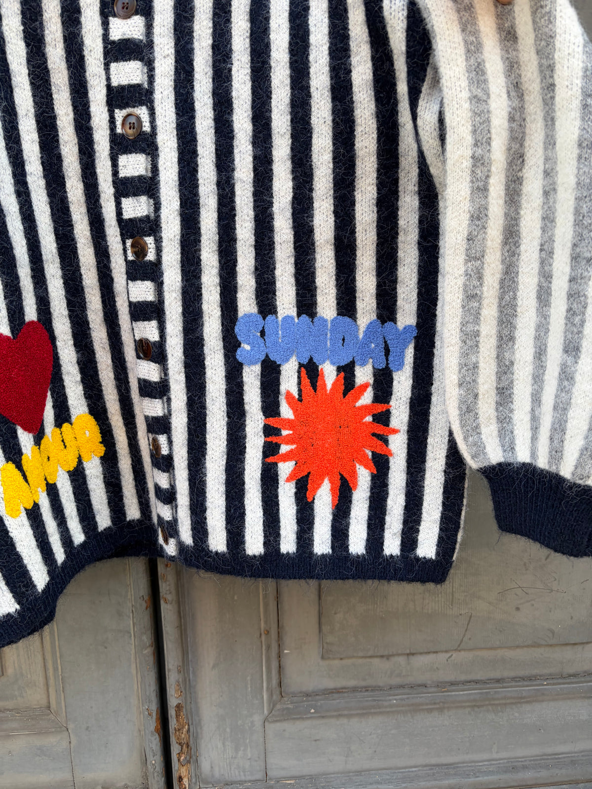 Cardigan a righe