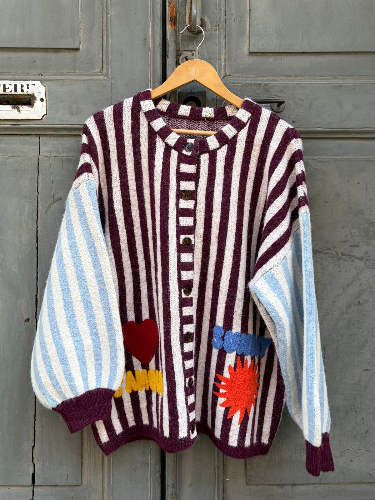 Cardigan a righe